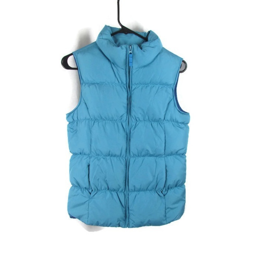 Lands End‎ Blue NEW girls Down puffer puffy winter vest NWOT XL 16
